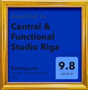 een ingelijst bord voor een culturele en functionele studio rza bij Central & Functional Studio Riga in Rīga
