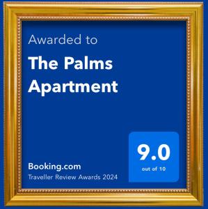 uma moldura com o texto atribuído à nomeação do palmo em The Palms Apartment em Madalena do Mar