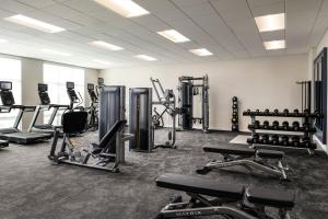 a gym with several treadmills and cardio machines at TownePlace Suites by Marriott Marriott Barstow in Barstow