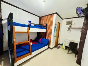 a room with a bunk bed and a ladder at Siargao Zita's Garden Inn in General Luna