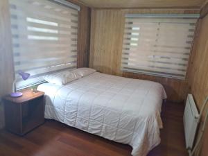 Postel nebo postele na pokoji v ubytování HOSTAL CARHUELLO
