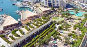 an aerial view of a resort with a marina at APARTMENT IN OCEAN VILLAGE, SLEEPS UP TO 6 in Gibraltar