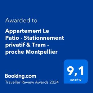 Fotografia z galérie ubytovania Appartement Le Patio - Stationnement privatif & Tram - proche Montpellier v destinácii Saint-Jean-de-Védas