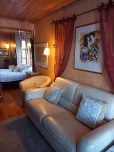 Ένα ή περισσότερα κρεβάτια σε δωμάτιο στο Villa Rørvik