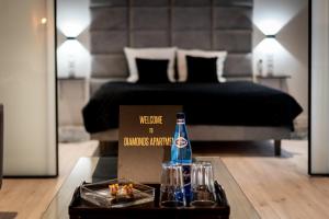 Posteľ alebo postele v izbe v ubytovaní Diamonds Apartment