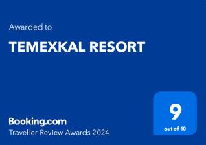 Сертификат, награда, табела или друг документ на показ в TEMEXKAL RESORT