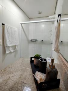 Et badeværelse på AP aconchegante em Florianópolis