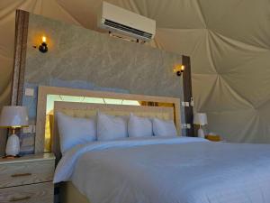 Postel nebo postele na pokoji v ubytování Wadi rum anwar luxury camp