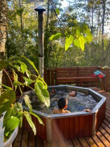 Zahrada ubytování Cabaña Curacautín “Refugio Cautin”