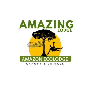 um logótipo para um campus de eclipse amazônico e formandos em Amazing Lodge Perú em Iquitos