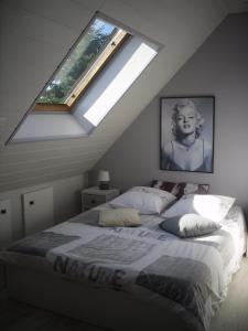 Säng eller sängar i ett rum på Chambre D'hôte De La Rotterie