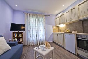Kuchyň nebo kuchyňský kout v ubytování Flamingo Hotel Pelion - Seaside Superior Studios & Suites
