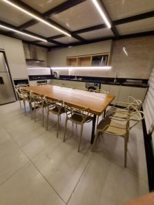 Køkken eller tekøkken på Luxo quadra mar Balneario