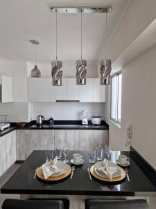 Dapur atau dapur kecil di Barranco Aparment Luxury