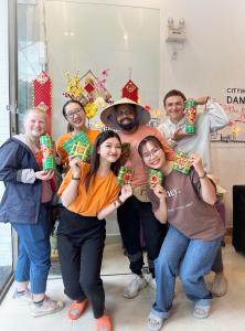 a group of people posing for a picture at City Hostel Da Nang in Danang