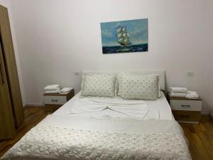 Postel nebo postele na pokoji v ubytování Blevim place