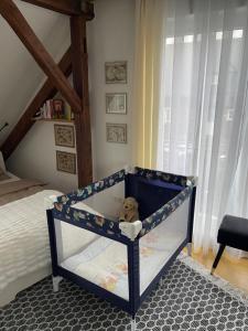 Postel nebo postele na pokoji v ubytování Am Apfelbaum, ein Ferienhaus zwischen Rhein und Mosel