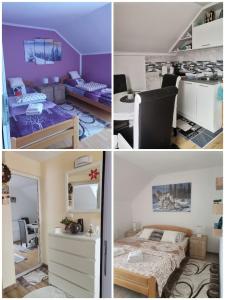 Tempat tidur dalam kamar di Apartmani NECA Zlatar