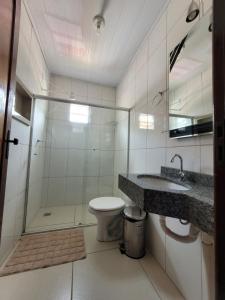 Vonios kambarys apgyvendinimo įstaigoje Pousada Portal da Chapada