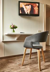 TV a/nebo společenská místnost v ubytování Teichhotel