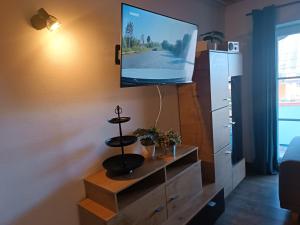 TV a/nebo společenská místnost v ubytování Bio Kinder Erlebnis Bauernhof Voit