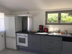 Kuchyň nebo kuchyňský kout v ubytování Corsicadream Arone superbe appartement dans villa, vue panoramique mer, piscine, proche Porticcio