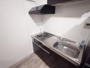 Kuchyň nebo kuchyňský kout v ubytování LUCKY house503