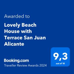エル・カンページョにあるLovely Beach House with Terrace San Juan Alicanteの美しいビーチハウスのテラス付き電話のスクリーンショット