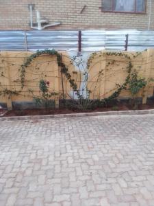 a bench covered in ivy next to a building at GLORIA'S GUESTS.COM in Polokwane