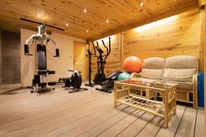 Γυμναστήριο ή/και όργανα γυμναστικής στο Chalet Panoramique by Chalet Chardons