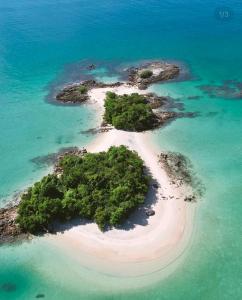 une île au milieu de l'océan dans l'établissement Adialas Tour Angra dos Reis!, à Angra dos Reis