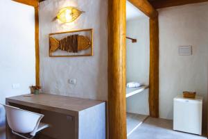 Koupelna v ubytování Casa Caroá - Chalé 3