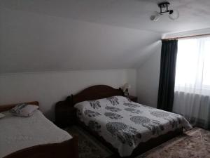 a bedroom with a bed and a window at Casa Daiana in Borsa