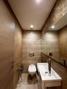 a bathroom with a toilet and a sink at fabuleux S2 a la Marsa in La Marsa