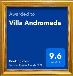 uma moldura com o texto atribuído ao antílope da villa em Villa Andromeda apartments em Realmonte
