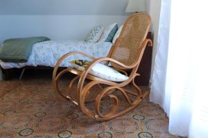 Letto o letti in una camera di Villa Anna