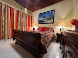 a bedroom with a large bed in a room at Residencia Foreman De La Paz in Santo Domingo