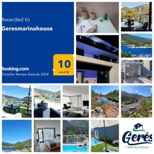 a collage of pictures of different houses and buildings at Geresmarinahouse in Geres