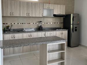 Kuchyň nebo kuchyňský kout v ubytování Penthouse + Jacuzzi privado en Anapoima.
