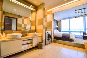 Letto o letti in una camera di 张家口云顶大酒店