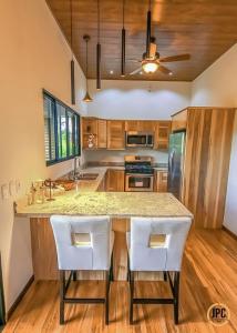 Kjøkken eller kjøkkenkrok på Modern Mountain View Home by Nauyaca Waterfall