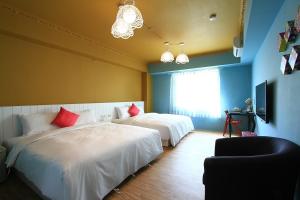 Letto o letti in una camera di 优閒民宿