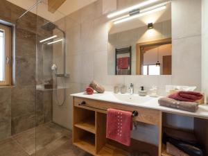 Koupelna v ubytování Appartements Kafmahof
