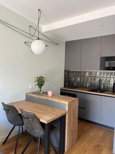 Η κουζίνα ή μικρή κουζίνα στο Cozy flat in the woods near sea