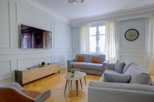 Χώρος καθιστικού στο Luxury apartment in City Center of Nice