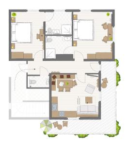 The floor plan of Gästehaus Toferer