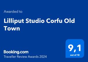 Lilliput Studio Corfu Old Town tanúsítványa, márkajelzése vagy díja