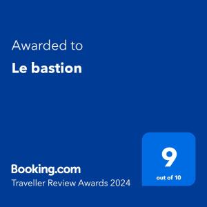 Certifikát, hodnocení, plakát nebo jiný dokument vystavený v ubytování Le bastion