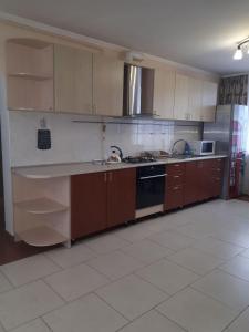 a kitchen with a sink and a stove top oven at Апартаменти 100 кв.м на Шота Руставелі in Odesa