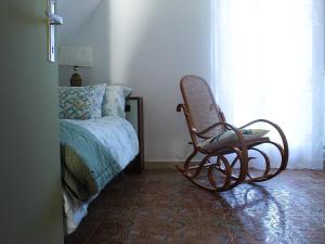 Letto o letti in una camera di Villa Anna